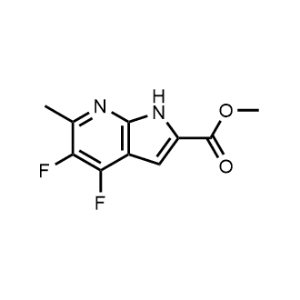 Methyl 4,5-difluoro-6-methyl-1H-pyrrolo[2,3-b]pyridine-2-carboxylate Structure