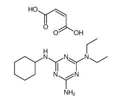 N-Cyclohexyl-N',N'-diethyl-[1,3,5]triazine-2,4,6-triamine; compound with (Z)-but-2-enedioic acid Structure