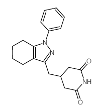 2,6-Piperidinedione,4-[(4,5,6,7-tetrahydro-1-phenyl-1H-indazol-3-yl)methyl]- Structure