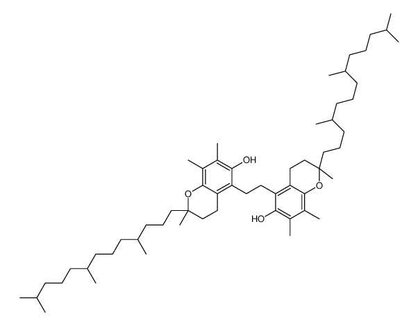 5-[2-[6-hydroxy-2,7,8-trimethyl-2-(4,8,12-trimethyltridecyl)-3,4-dihydrochromen-5-yl]ethyl]-2,7,8-trimethyl-2-(4,8,12-trimethyltridecyl)-3,4-dihydrochromen-6-ol结构式