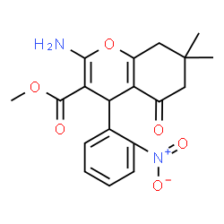 Methyl 2-amino-7,7-dimethyl-4-(2-nitrophenyl)-5-oxo-5,6,7,8-tetrahydro-4H-chromene-3-carboxylate Structure
