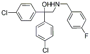 1,1-bis(4-chlorophenyl)-2-[(4-fluorobenzyl)amino]-1-ethanol结构式