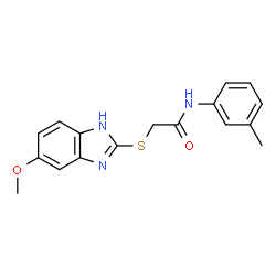 2-[(6-methoxy-1H-benzimidazol-2-yl)sulfanyl]-N-(3-methylphenyl)acetamide structure