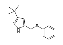 3-tert-butyl-5-(phenylsulfanylmethyl)-1H-pyrazole Structure