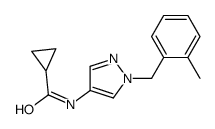 Cyclopropanecarboxamide, N-[1-[(2-methylphenyl)methyl]-1H-pyrazol-4-yl]-结构式