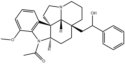 1-Acetyl-17-methoxy-21-phenylaspidospermidin-21-ol结构式