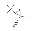 2-bromo-3-tert-butyl-oxiranecarbonitrile结构式