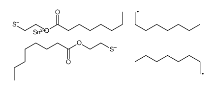 2-[2-octanoyloxyethylsulfanyl(dioctyl)stannyl]sulfanylethyl octanoate Structure