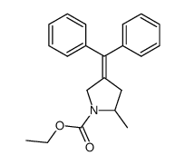 4-benzhydrylidene-2-methyl-pyrrolidine-1-carboxylic acid ethyl ester结构式