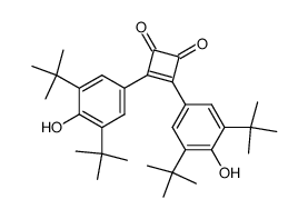 3,4-Bis-(3,5-di-tert-butyl-4-hydroxy-phenyl)-cyclobut-3-ene-1,2-dione Structure