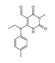 6-(N-ethyl-4-methyl-anilino)-3-methyl-2,4-dioxo-1,2,3,4-tetrahydro-pyrimidine-5-carbaldehyde Structure