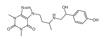 7-[3-[[2-Hydroxy-2-(p-hydroxyphenyl)ethyl]amino]butyl]theophyline Structure