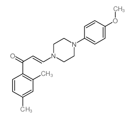 2-Propen-1-one,1-(2,4-dimethylphenyl)-3-[4-(4-methoxyphenyl)-1-piperazinyl]-结构式