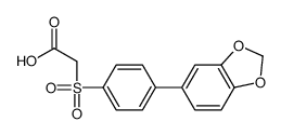 2-[4-(1,3-benzodioxol-5-yl)phenyl]sulfonylacetic acid结构式