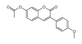 3-(4-methoxyphenyl)-2-oxo-2H-chromen-7-yl acetate结构式