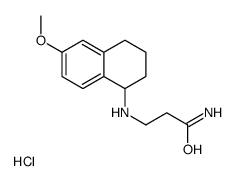 3-[(6-methoxy-1,2,3,4-tetrahydronaphthalen-1-yl)amino]propanamide,hydrochloride结构式