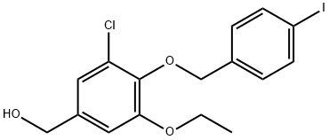 3-chloro-5-ethoxy-4-[(4-iodophenyl)methoxy]-benzenemethanol结构式