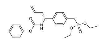 [4-((R)-1-Phenoxycarbonylamino-but-3-enyl)-benzyl]-phosphonic acid diethyl ester结构式