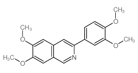 Isoquinoline,3-(3,4-dimethoxyphenyl)-6,7-dimethoxy- Structure