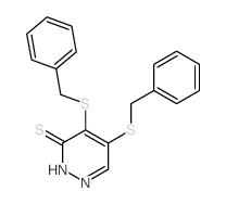 3(2H)-Pyridazinethione,4,5-bis[(phenylmethyl)thio]- Structure