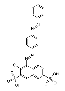 3-Hydroxy-4-[4-(phenylazo)phenylazo]-2,7-naphthalenedisulfonic acid结构式