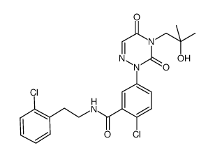 2-Chloro-N-[2-(2-chloro-phenyl)-ethyl]-5-[4-(2-hydroxy-2-methyl-propyl)-3,5-dioxo-4,5-dihydro-3H-[1,2,4]triazin-2-yl]-benzamide Structure