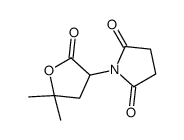 N-(5,5-Dimethyl-2-oxotetrahydro-3-furyl)succinimide Structure