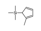 Trimethyl(2-methyl-2,4-cyclopentadien-1-yl)silane structure