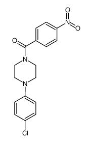 (4-(4-chlorophenyl)piperazin-1-yl)(4-nitrophenyl)methanone Structure