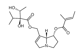 (2S,3R)-2,3-Dihydroxy-2-isopropylbutanoic acid [[(7R)-5,6,7,7aα-tetrahydro-7β-[(E)-2-methyl-2-butenoyloxy]-3H-pyrrolizin]-1-ylmethyl] ester structure