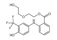 2-(2-hydroxyethoxy)ethyl 2-[4-hydroxy-3-(trifluoromethyl)anilino]benzoate结构式