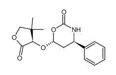 (4R,6R)-6-[(3R)-4,4-dimethyl-2-oxotetrahydrofuran-3-yloxy]-4-phenyl-1,3-oxazinan-2-one结构式