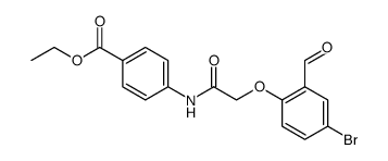 Benzoic acid, 4-[[2-(4-bromo-2-formylphenoxy)acetyl]amino]-, ethyl ester结构式