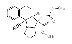 Methyl 6a-bromo-11a-cyano-7-(2-methoxy-2-oxoethyl)-5,6a,7,7a,8,9,10,11a-octahydro-6H-benzo(g)pyrrolo(1,2-a)indole-7-carboxylate结构式