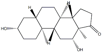 3β,12β-Dihydroxy-5α-androstan-17-one structure