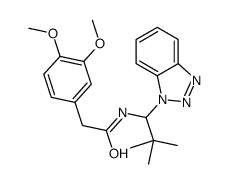 N-[1-(1H-Benzotriazol-1-yl)-2,2-dimethylpropyl]-3,4-dimethoxybenzeneacetamide结构式