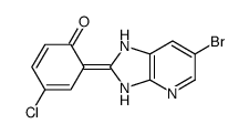 6-(6-bromo-1,3-dihydroimidazo[4,5-b]pyridin-2-ylidene)-4-chlorocyclohexa-2,4-dien-1-one结构式