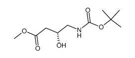 (R)-(-)-methyl N-t-butyloxycarbonyl-3-hydroxy-4-aminobutanoate Structure