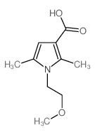 1-(2-甲氧基乙基)-2,5-二甲基-1H-吡咯-3-羧酸结构式