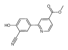 2-(3-cyano-4-hydroxyphenyl)isonicotinic acid methyl ester结构式