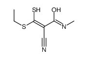 2-cyano-3-ethylsulfanyl-N-methyl-3-sulfanylprop-2-enamide Structure