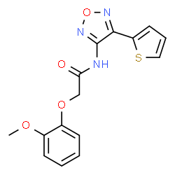 2-(2-Methoxyphenoxy)-N-[4-(2-thienyl)-1,2,5-oxadiazol-3-yl]acetamide结构式