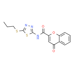4-Oxo-N-[5-(propylsulfanyl)-1,3,4-thiadiazol-2-yl]-4H-chromene-2-carboxamide Structure