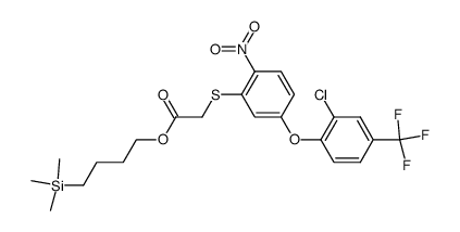 4-trimethylsilyl-n-butyl 2-[5-(4-trifluoromethyl-2-chlorophenoxy)-2-nitrophenylthio]-acetate结构式