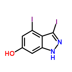 3,4-Diiodo-1H-indazol-6-ol structure