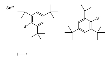 iodomethyl-bis[(2,4,6-tritert-butylphenyl)sulfanyl]stannane结构式