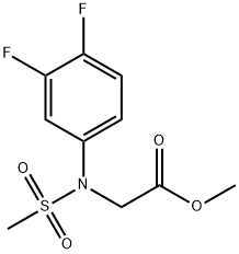 methyl 2-[(3,4-difluorophenyl)-methylsulfonyl-amino]ethanoate Structure