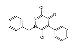 1-benzyl-3,6-dichloro-5-phenylpyridazin-4(1H)-one结构式