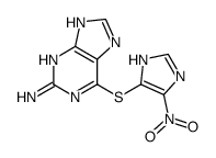 6-[(5-nitro-1H-imidazol-4-yl)sulfanyl]-7H-purin-2-amine结构式