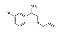 1H-Indol-3-amine, 5-bromo-2,3-dihydro-1-(2-propen-1-yl)结构式